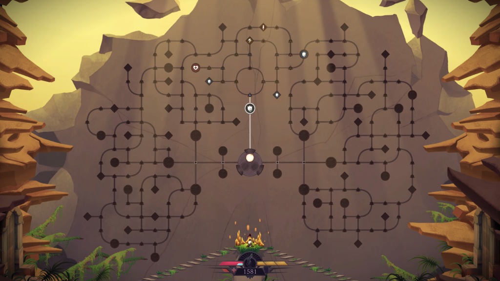 in-game screenshot showing the big upgrade and skills tree available to the player